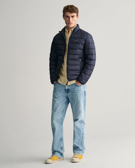 Gant Men Blue Solid Stand Collar Full Sleeves Puffer Jacket