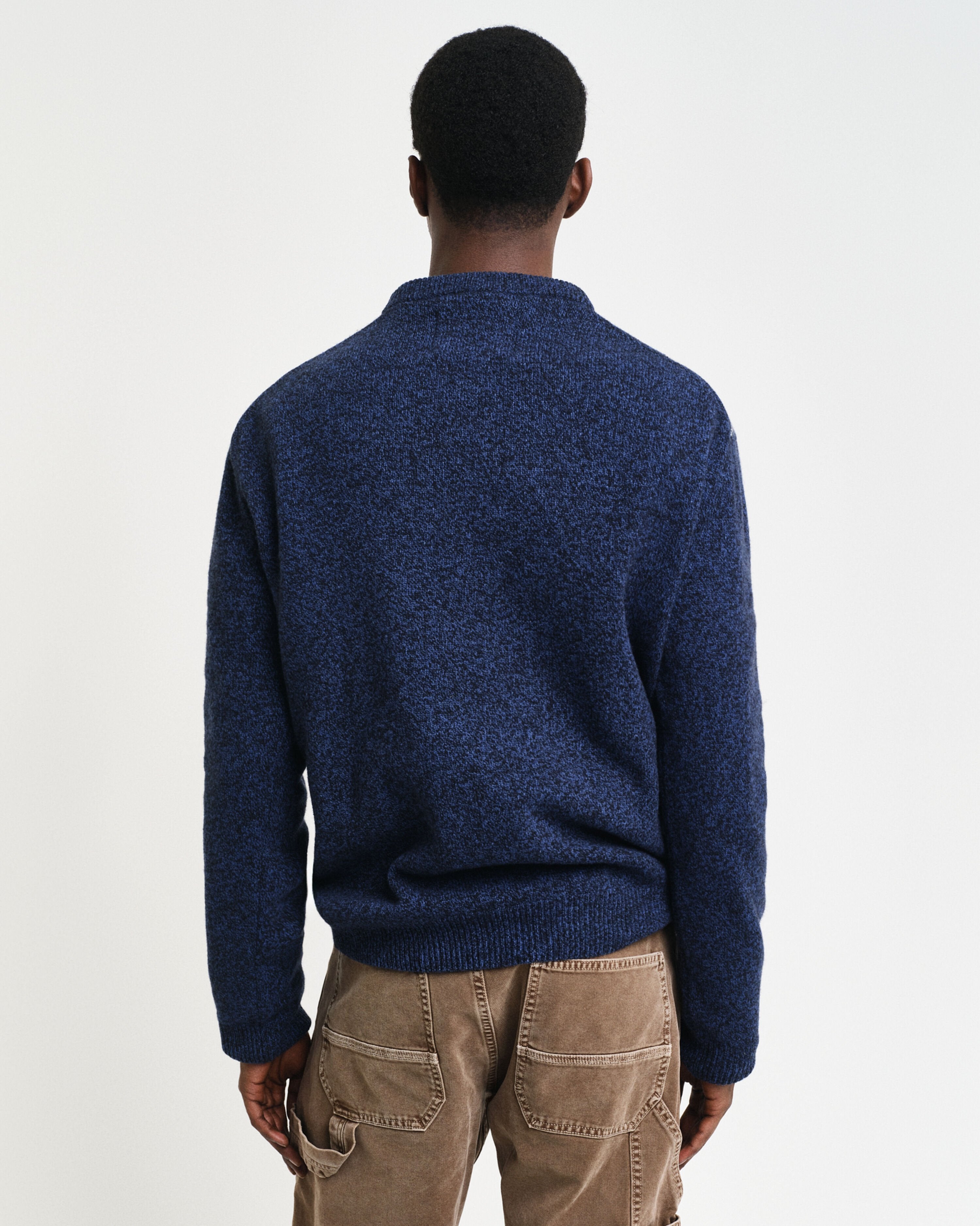 Gant Boys Checked Round Neck Full Sleeves Sweater