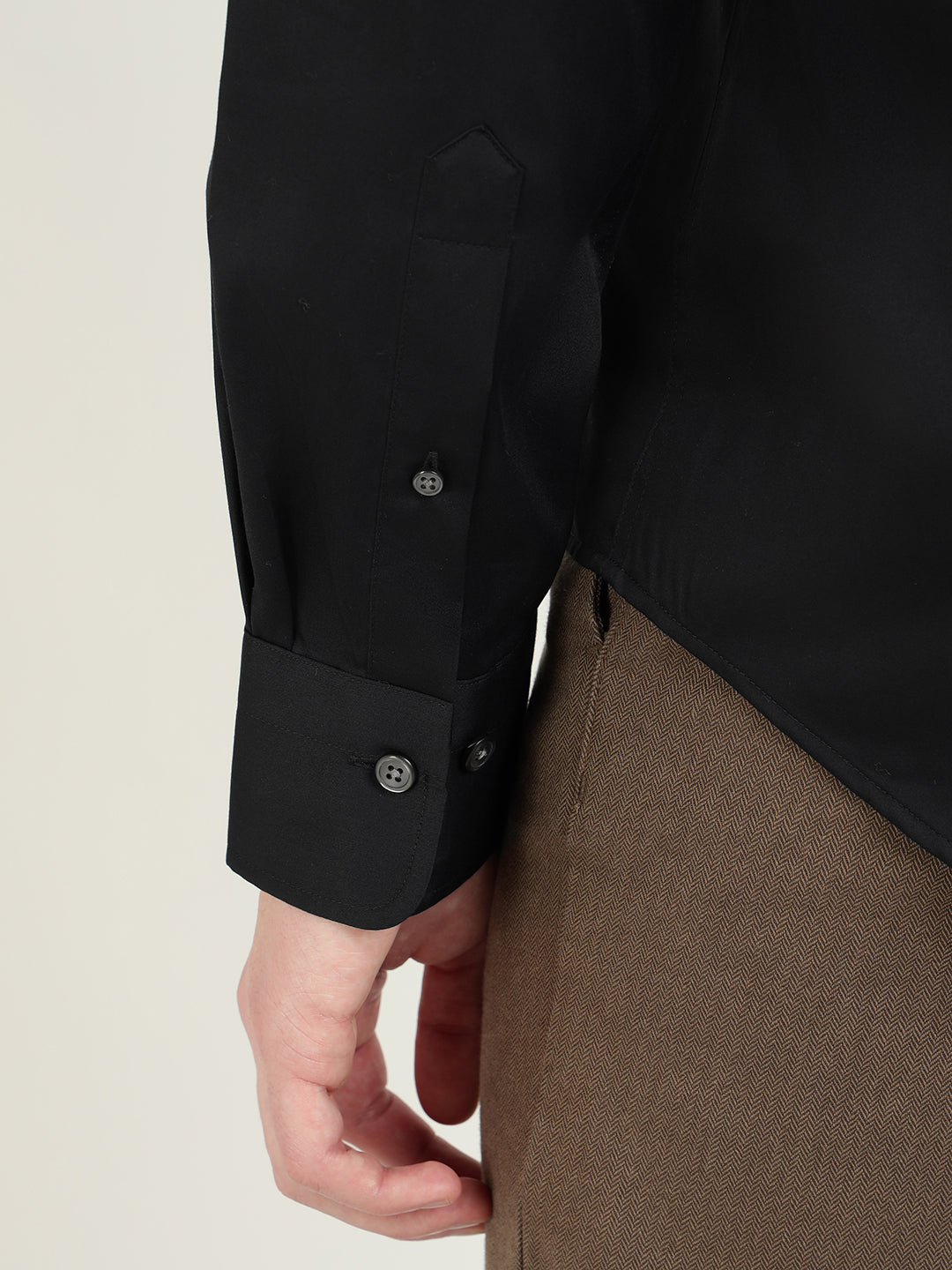 Gant Men Black Solid Collar Shirt