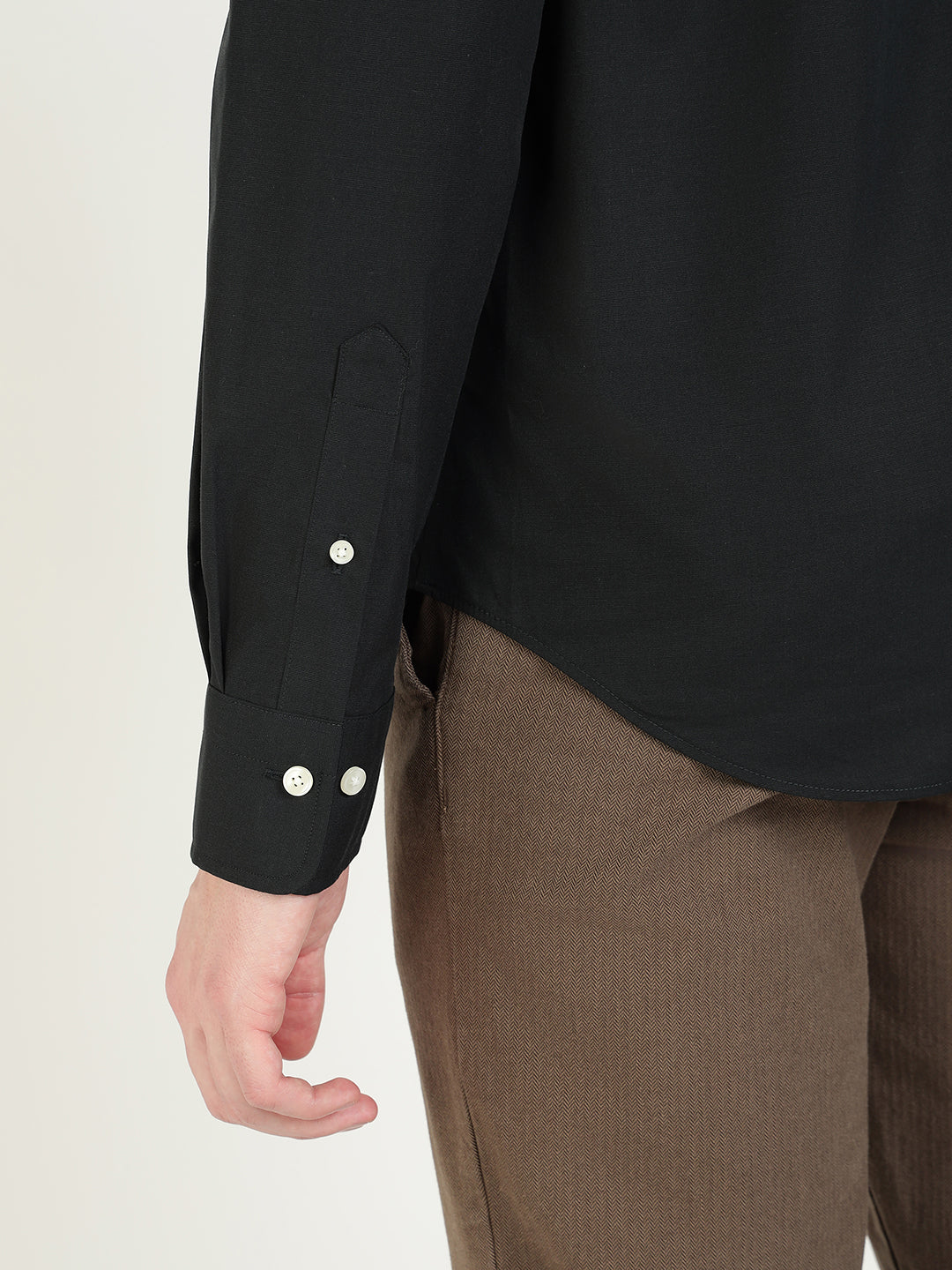 Gant Men Black Solid Collar Shirt