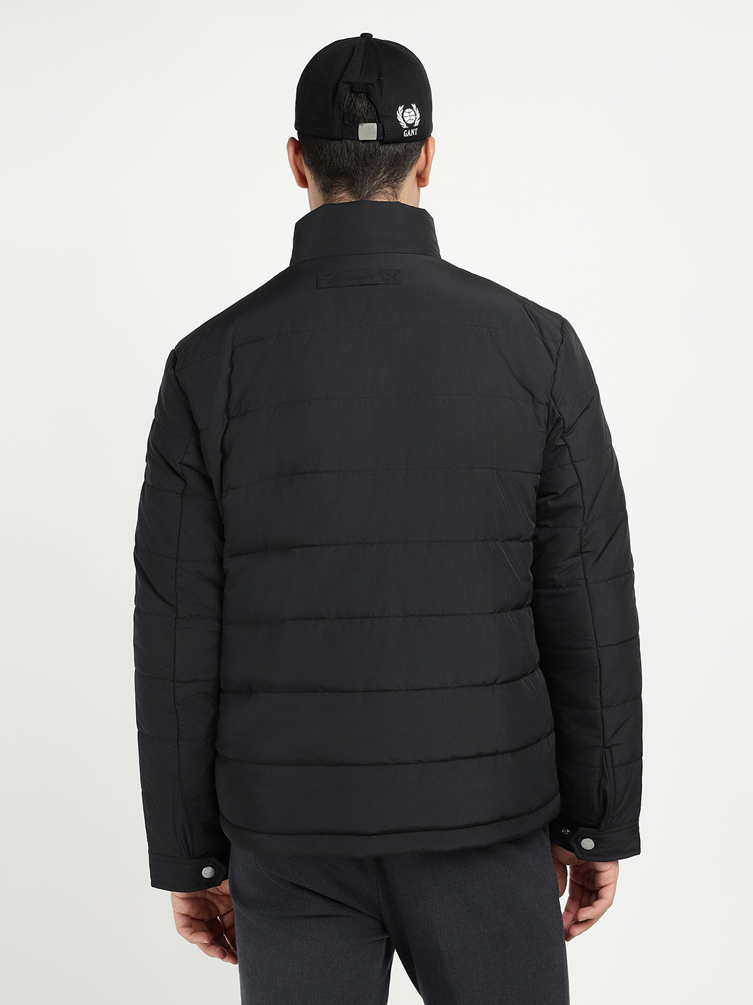 Gant Men Black Solid Collar Jacket