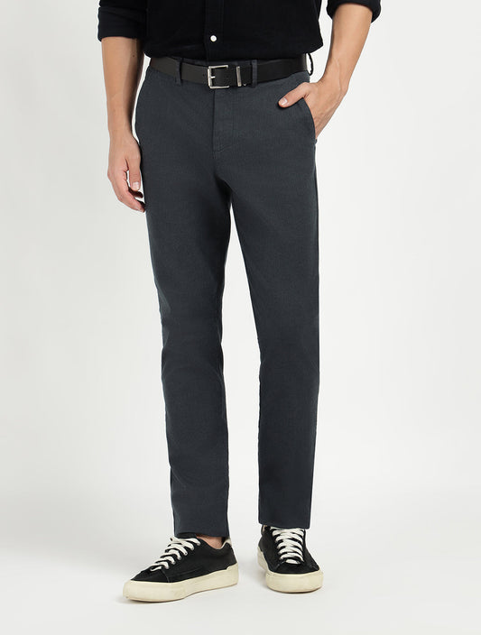 Gant Men Grey Slim Fit Solid Trouser