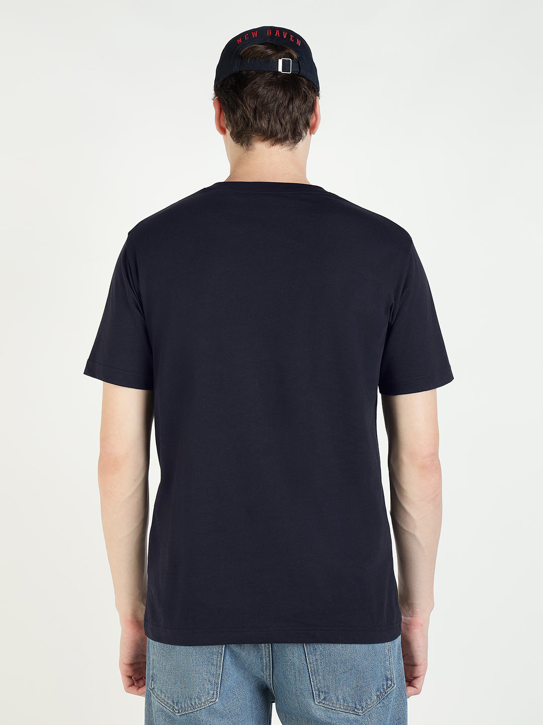 Gant Men Blue Printed Crew Neck Tshirt