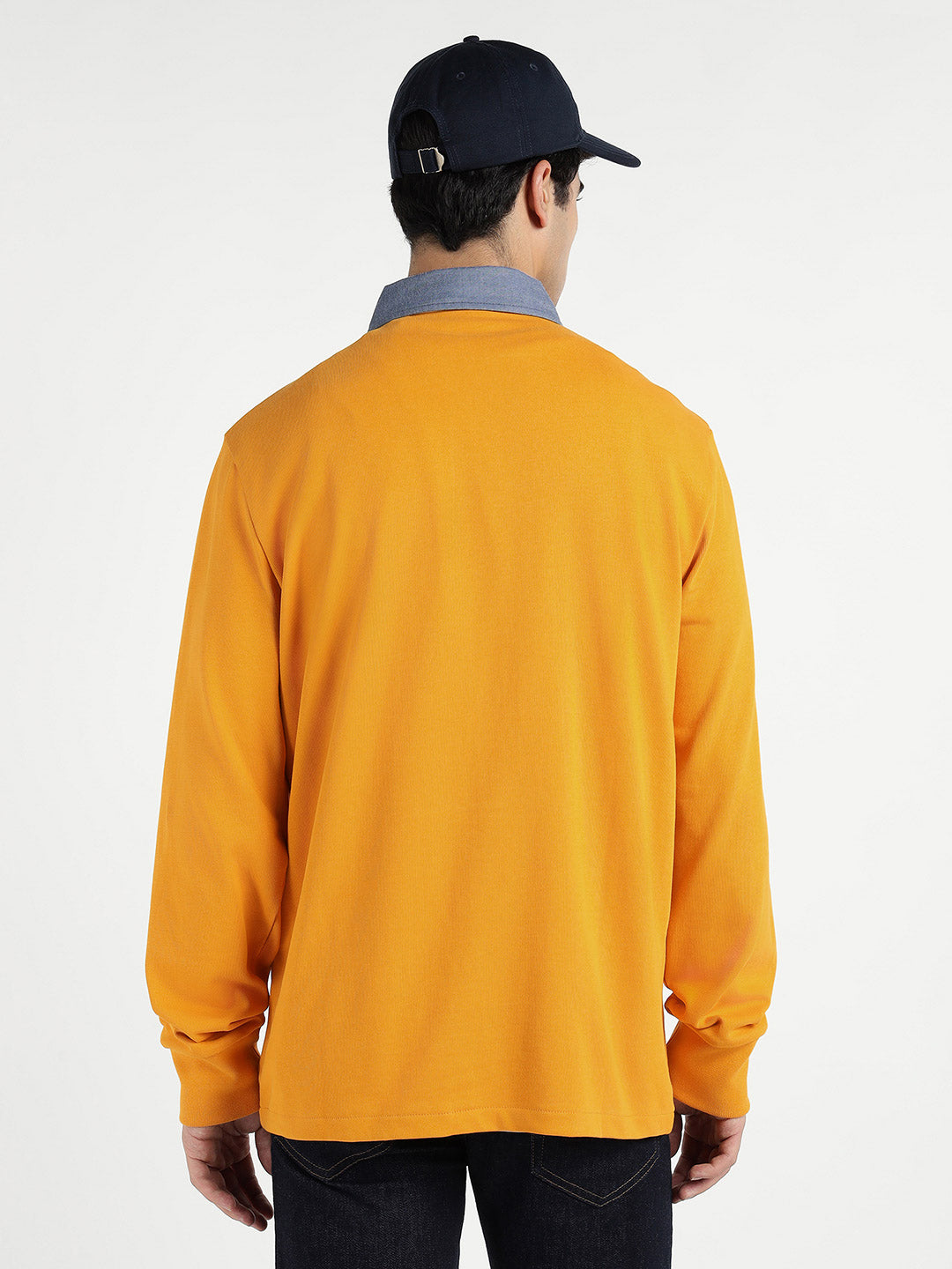 Gant Men Yollow Solid Collar Sweatshirt
