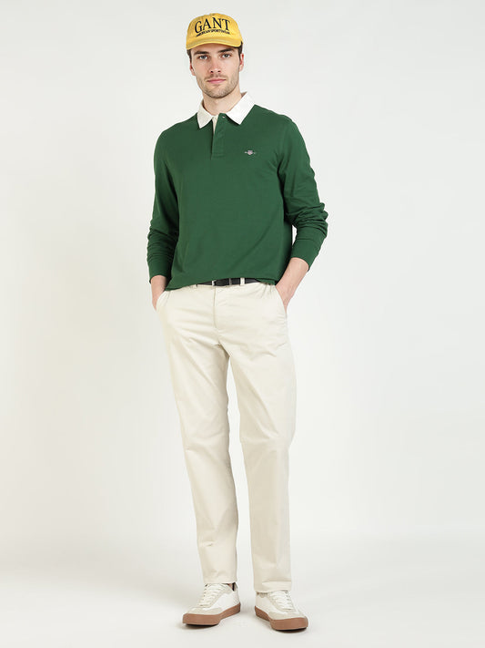 Gant Men Green Solid Collar Sweatshirt