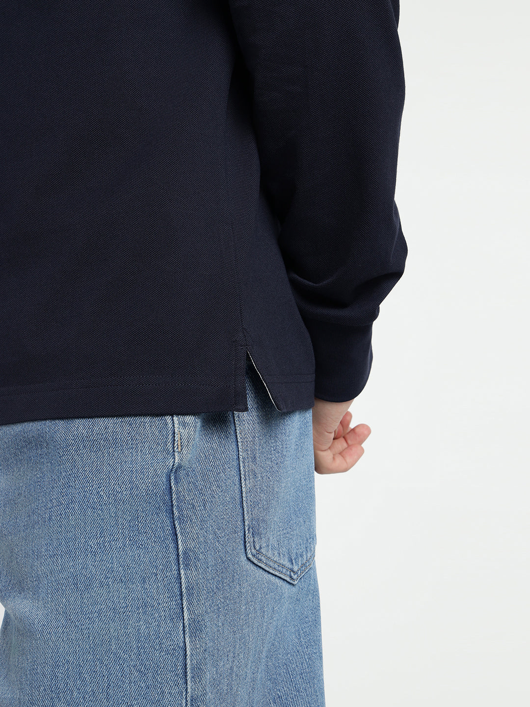 Gant Men Blue Solid Collar Sweatshirt