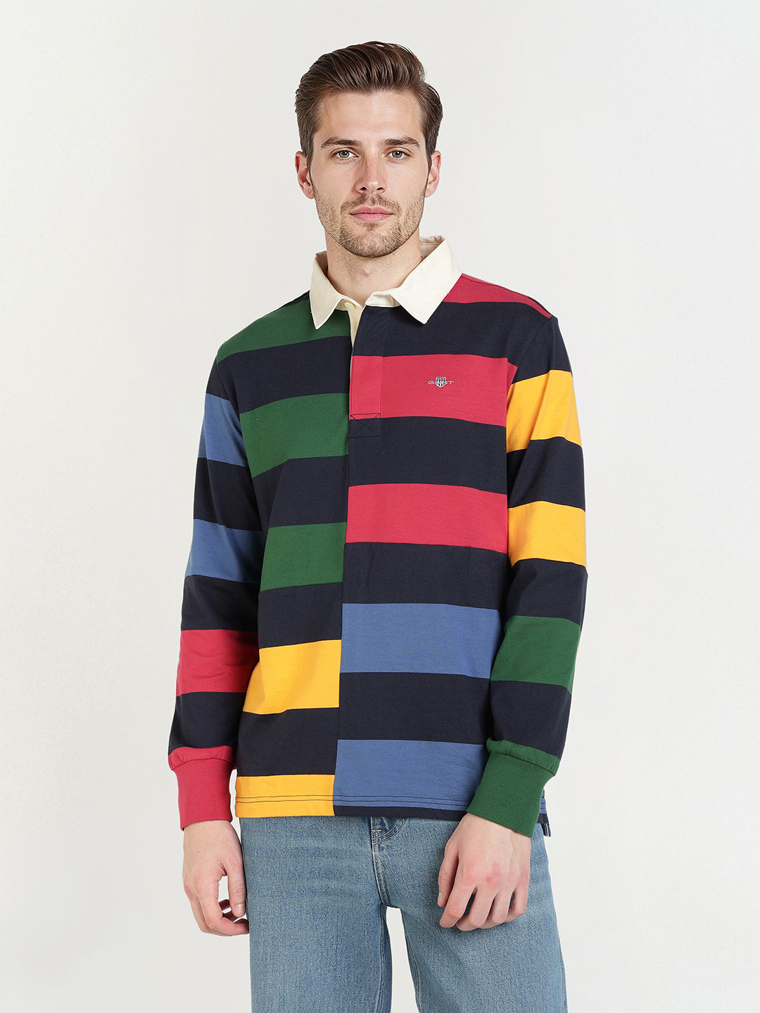Gant Men Multicolor Colour blocked Collar Sweatshirt