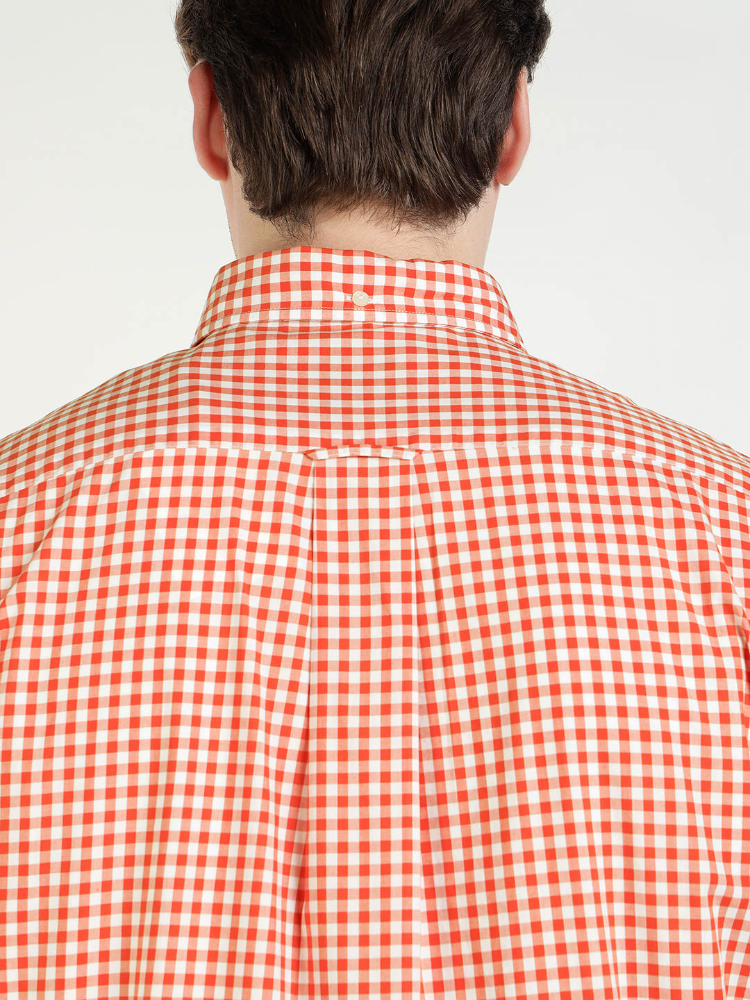 Gant Men Orange Checks Collar Shirt