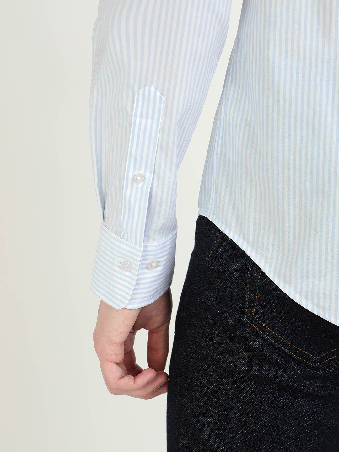 Gant Men Blue Striped Collar Shirt