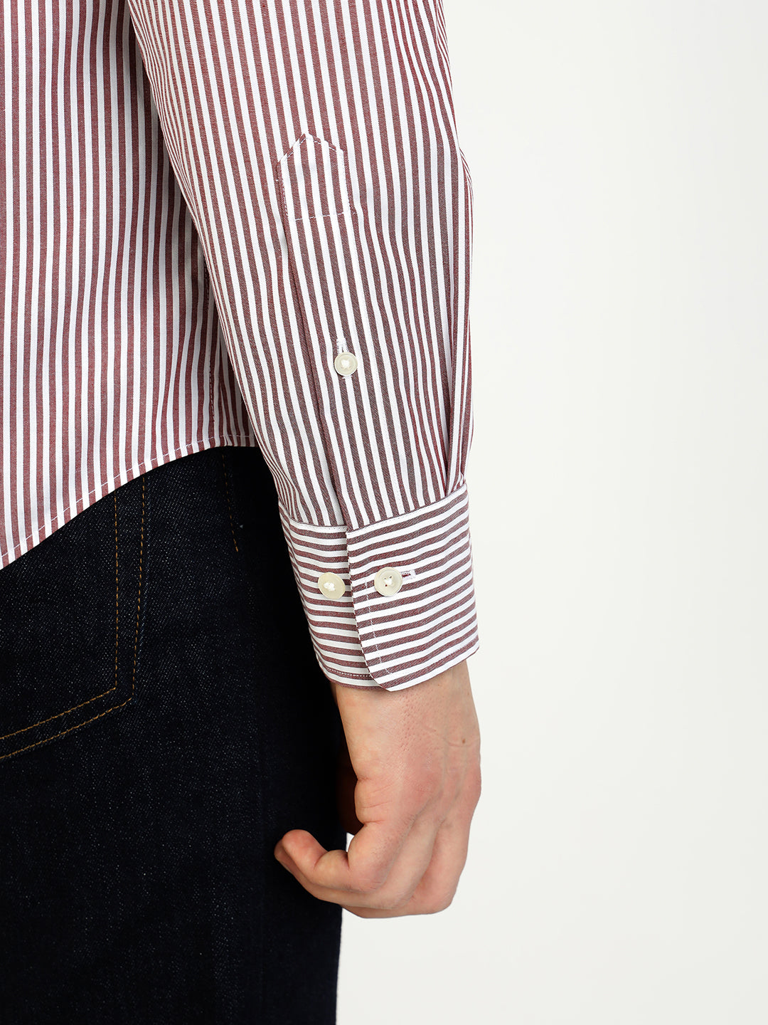 Gant Men Slim Red Striped Poplin Shirt