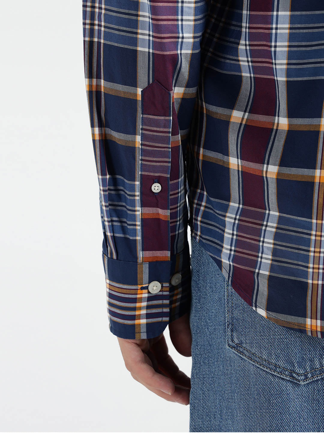 Gant Men Blue Checks Collar Shirt