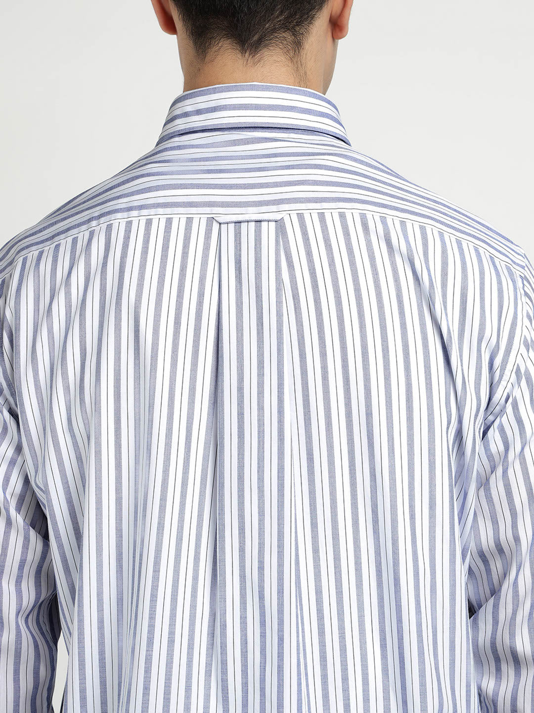 Gant Men Blue Striped Collar Shirt