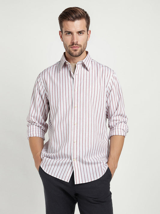 Gant Men Red Striped Collar Shirt