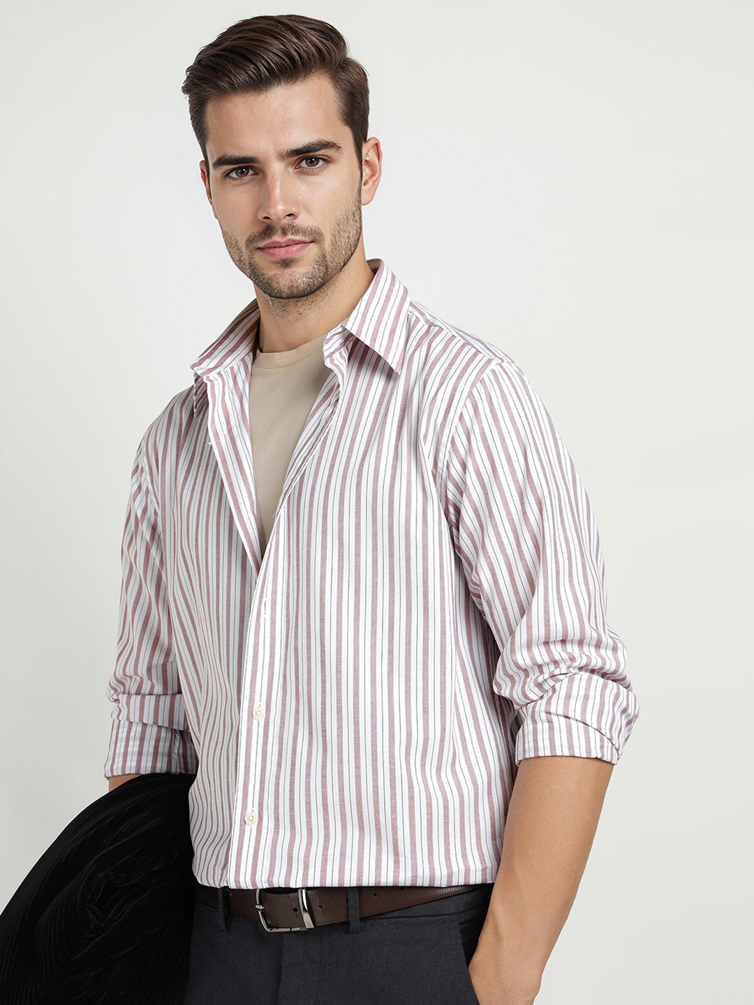 Gant Men Red Striped Collar Shirt