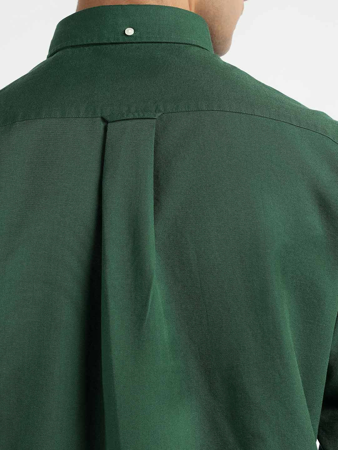 Gant Men Green Solid Collar Shirt