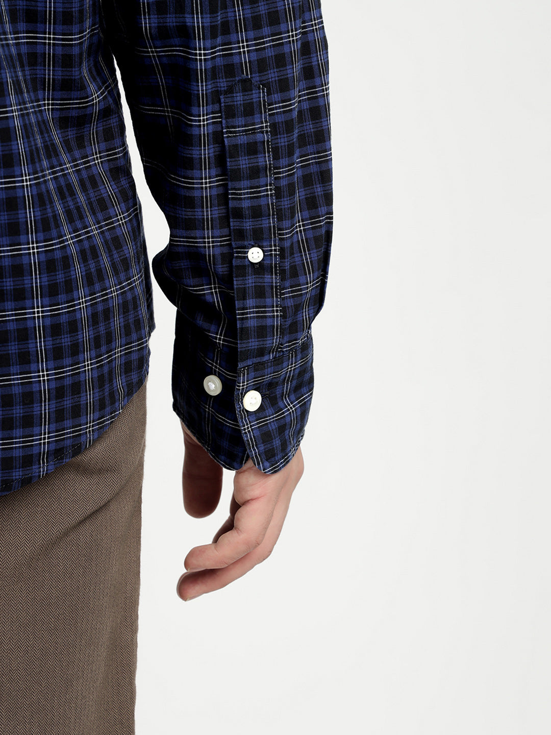 Gant Men Blue Checks Collar Shirt