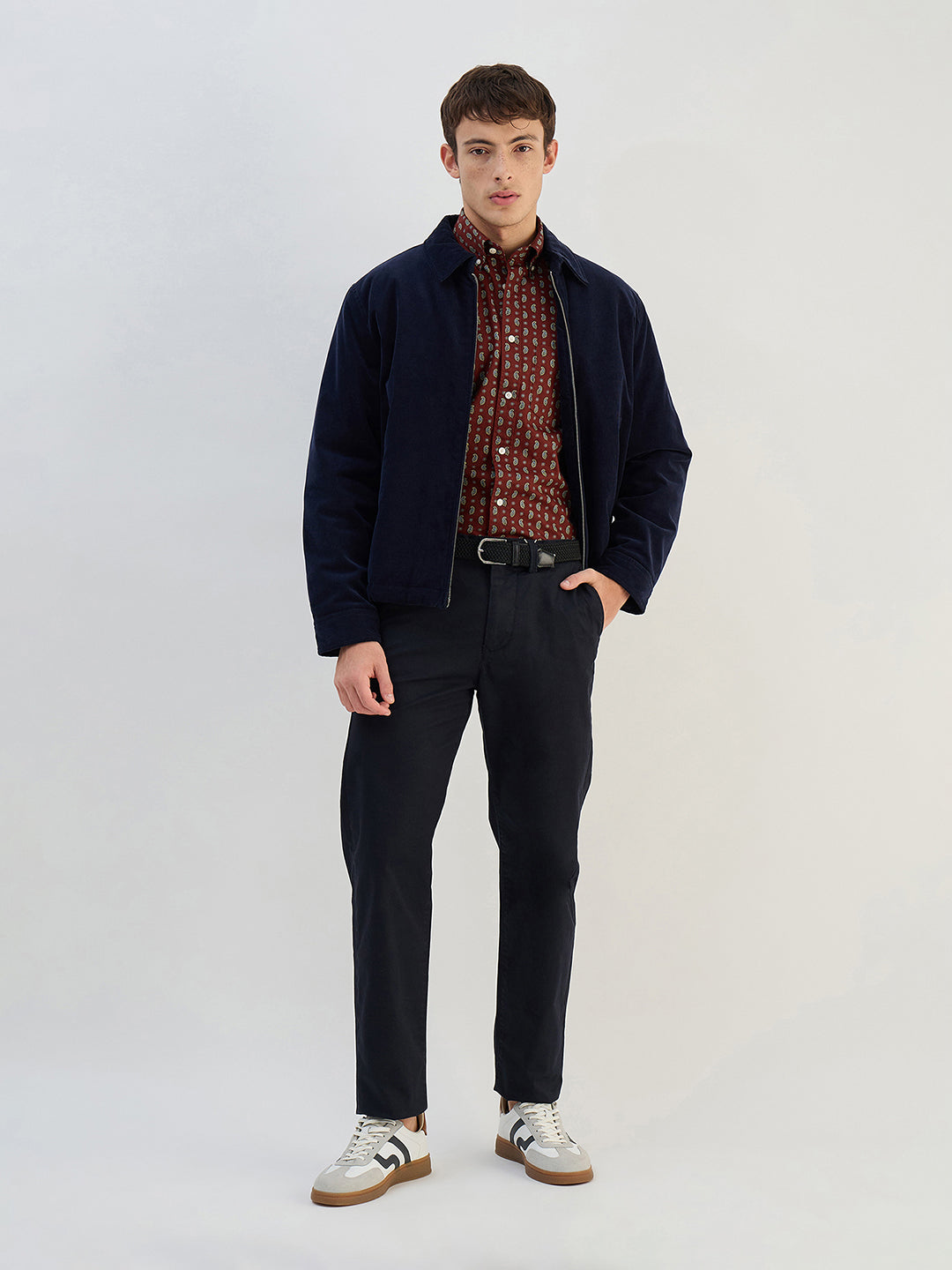 Gant Men Red Printed Pure Cotton Collared Shirt