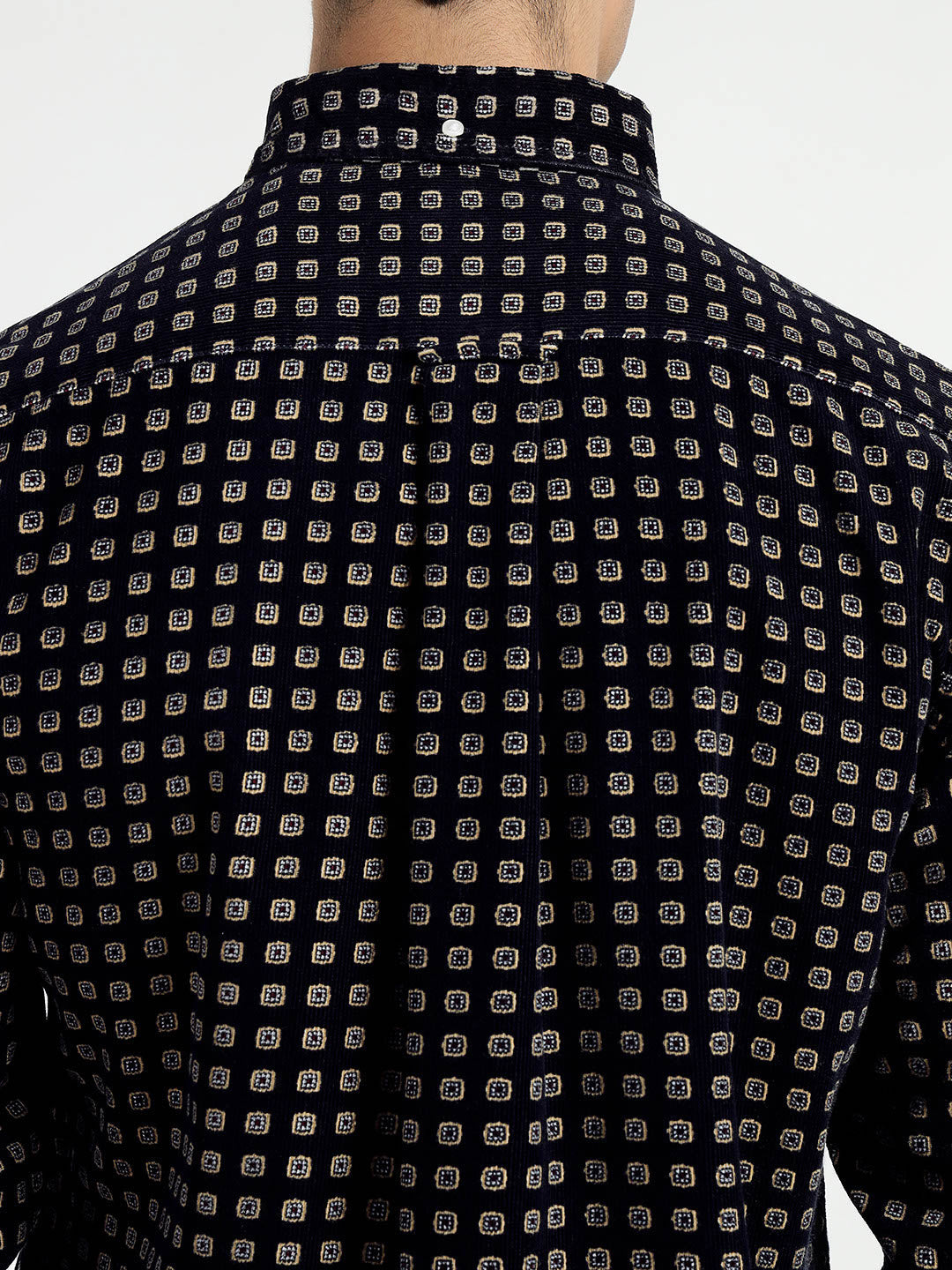 Gant Men Blue Printed Collar Shirt