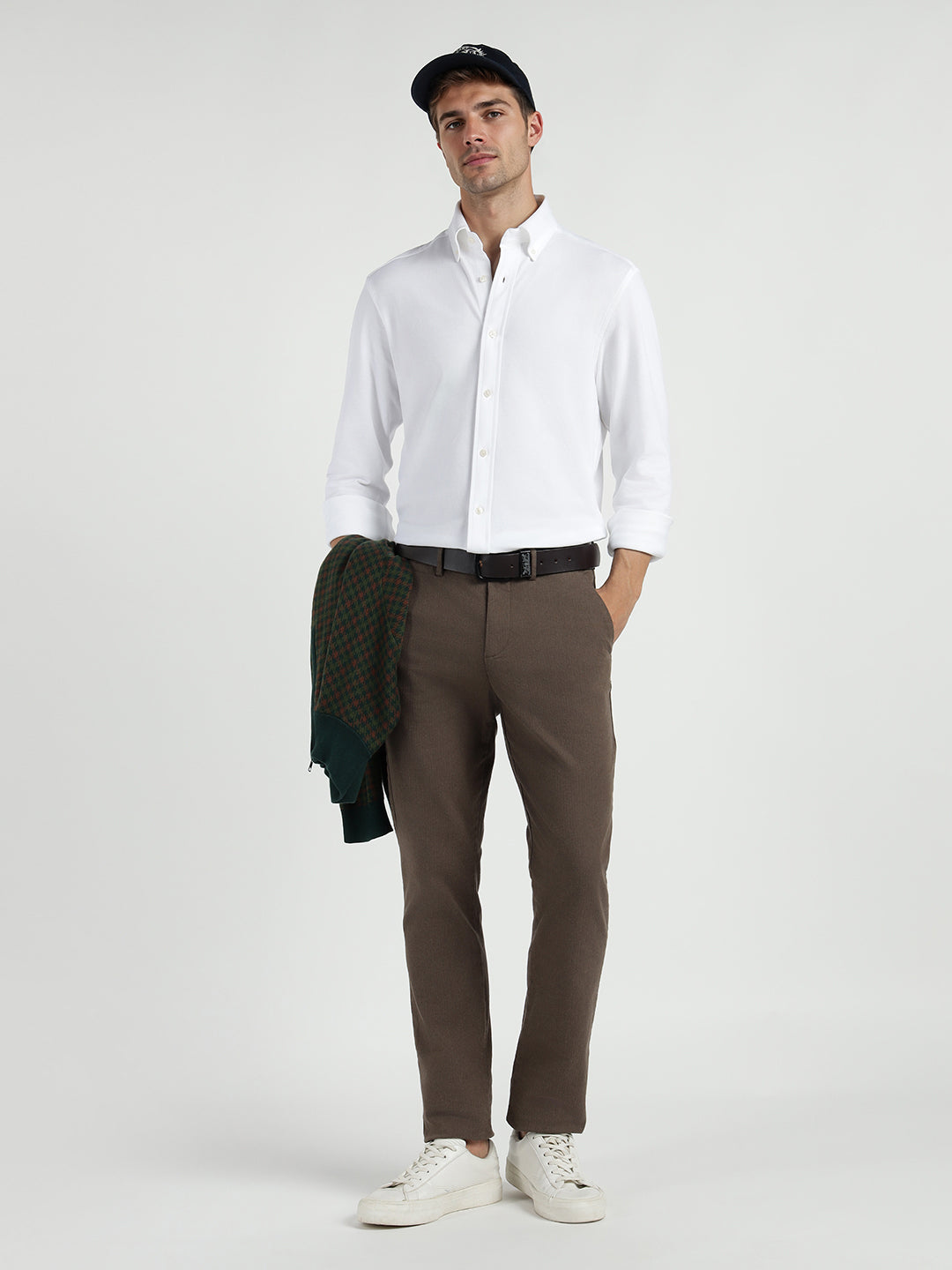 Gant Men White Solid Collar Shirt