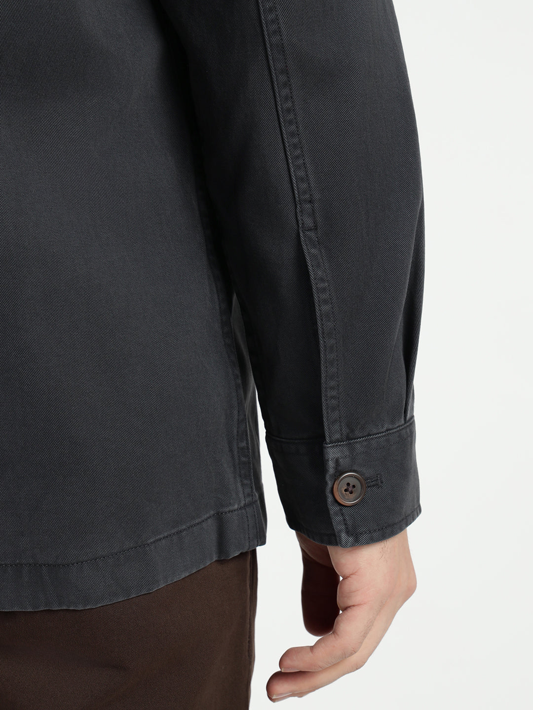 Gant Men Black Solid Collar Shirt