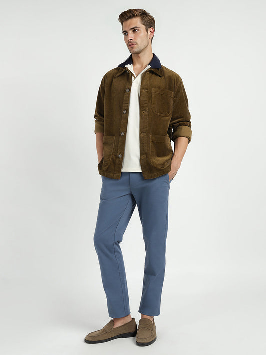 Gant Men Blue Solid Collar Shirt