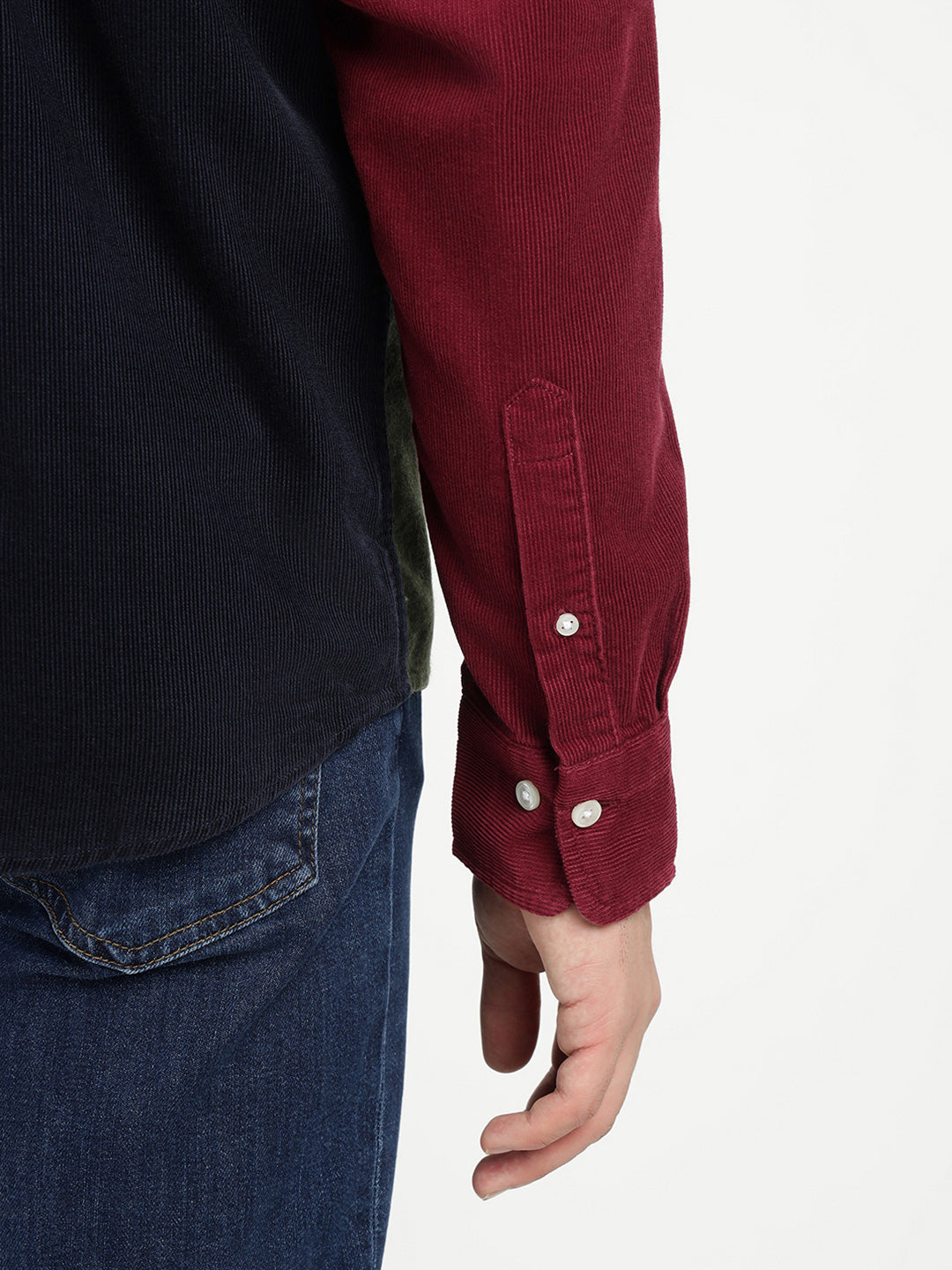 Gant Men Green Colour blocked Collar Shirt