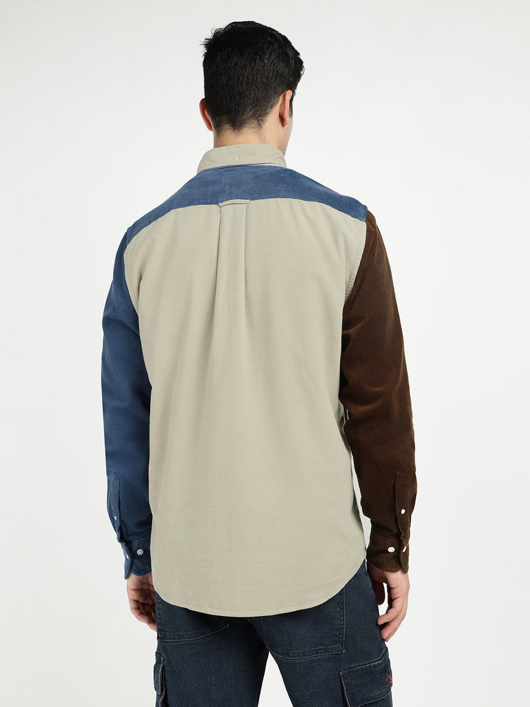 Gant Men Blue Colour blocked Collar Shirt