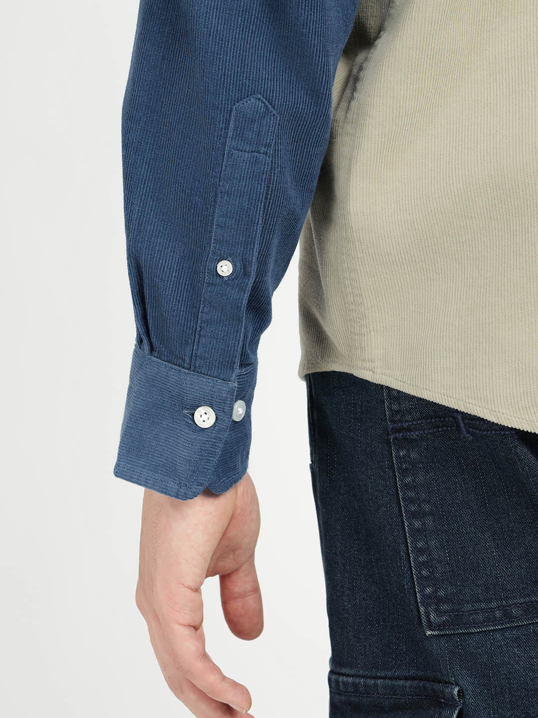 Gant Men Blue Colour blocked Collar Shirt