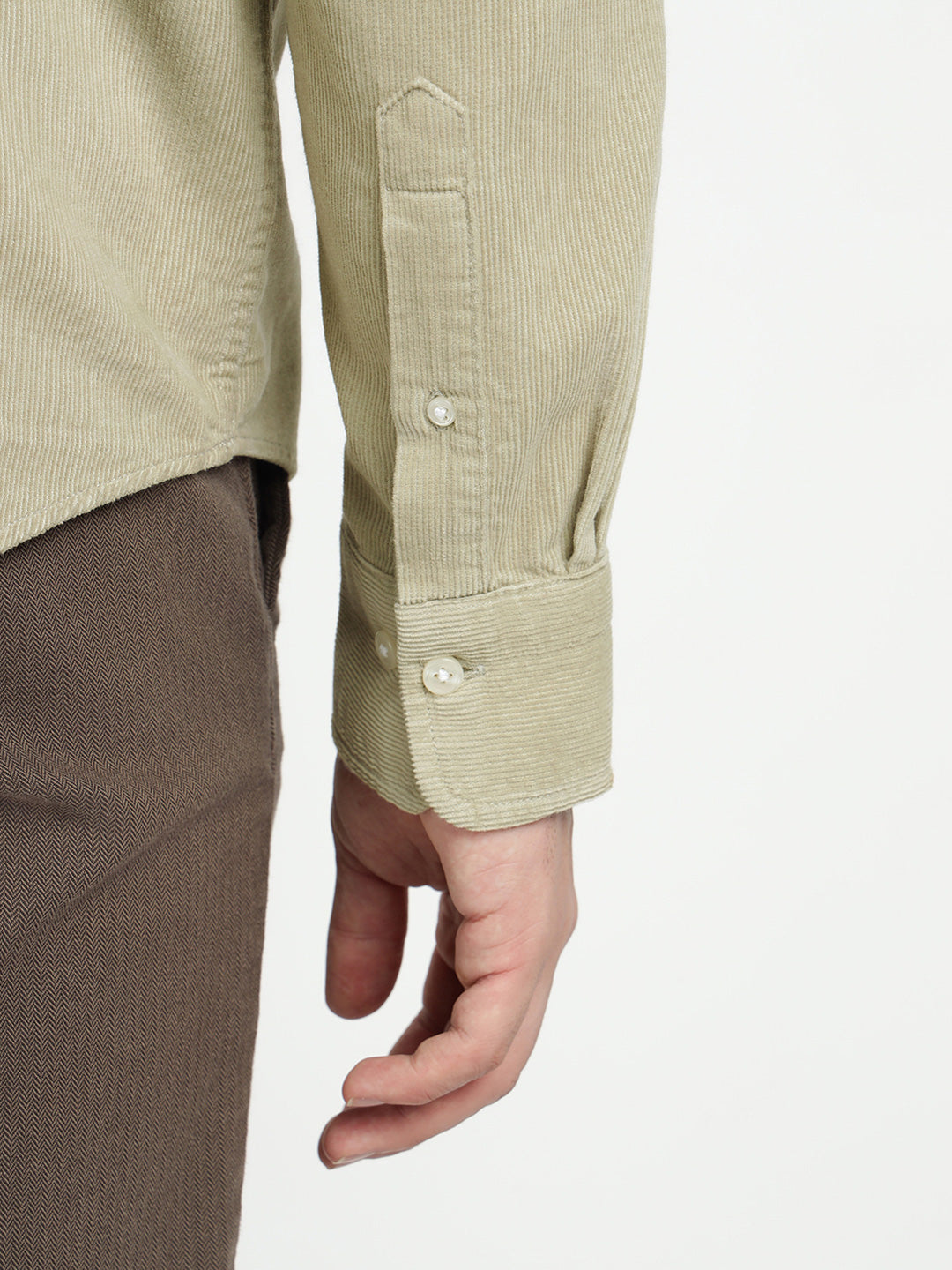 Gant Men Beige Solid Collar Shirt