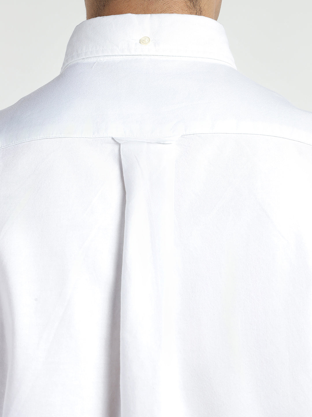 Gant Men White Solid Collar Shirt