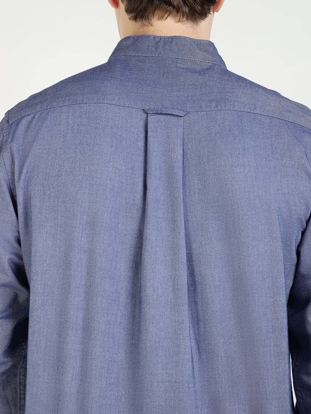 Gant Men Blue Solid Collar Shirt