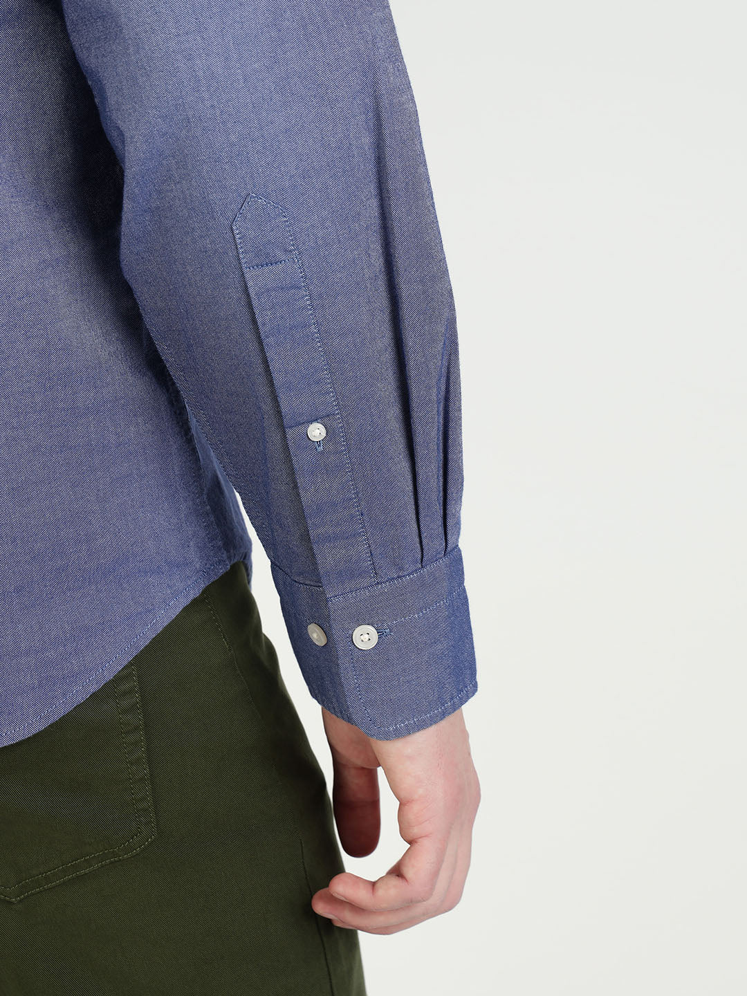 Gant Men Blue Solid Collar Shirt