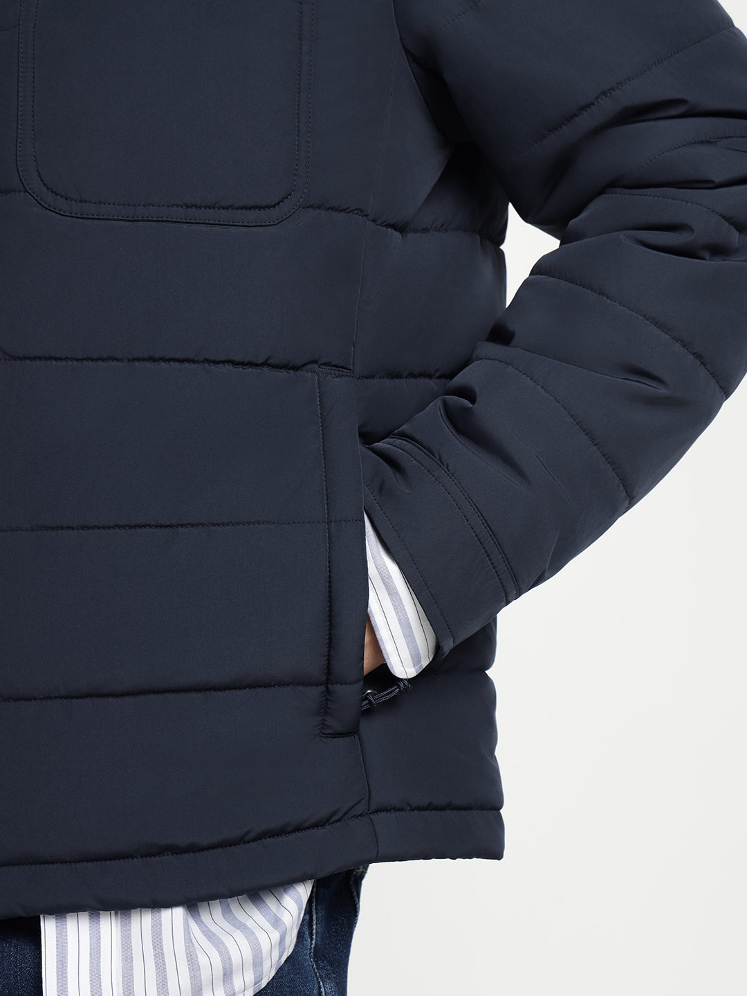 Gant Men Blue Solid Collar Jacket