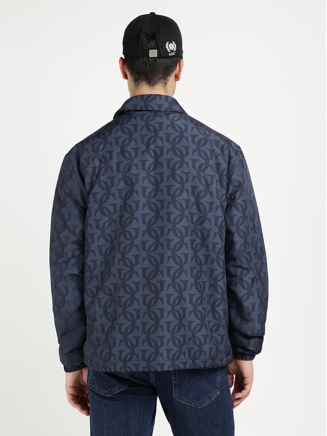 Gant Men Blue Solid Collar Jacket