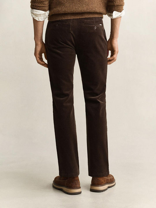 Gant Men Brown Solid Regular Fit Trouser