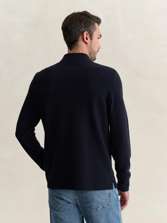Gant Men Blue Regular Fit Solid Pure Cotton Polo Tshirt