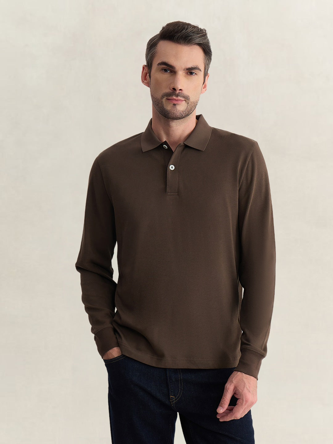 Gant Men Brown Regular Fit Solid Pure Cotton Polo Tshirt