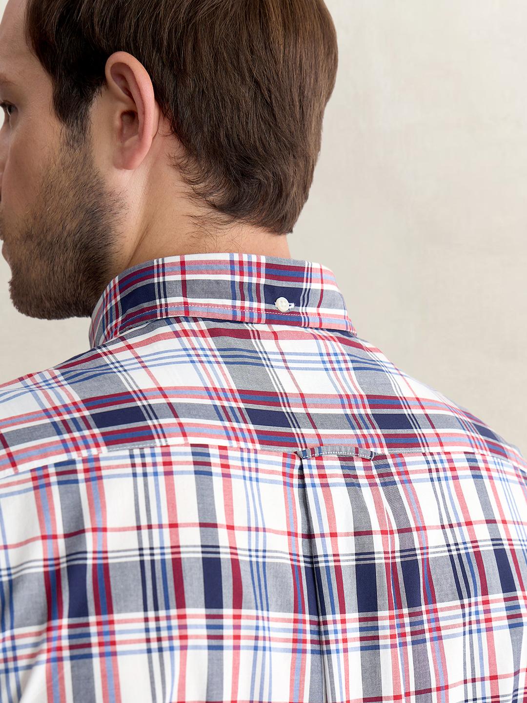 Gant Men Multicolour Regular Fit Checked Poplin Shirt