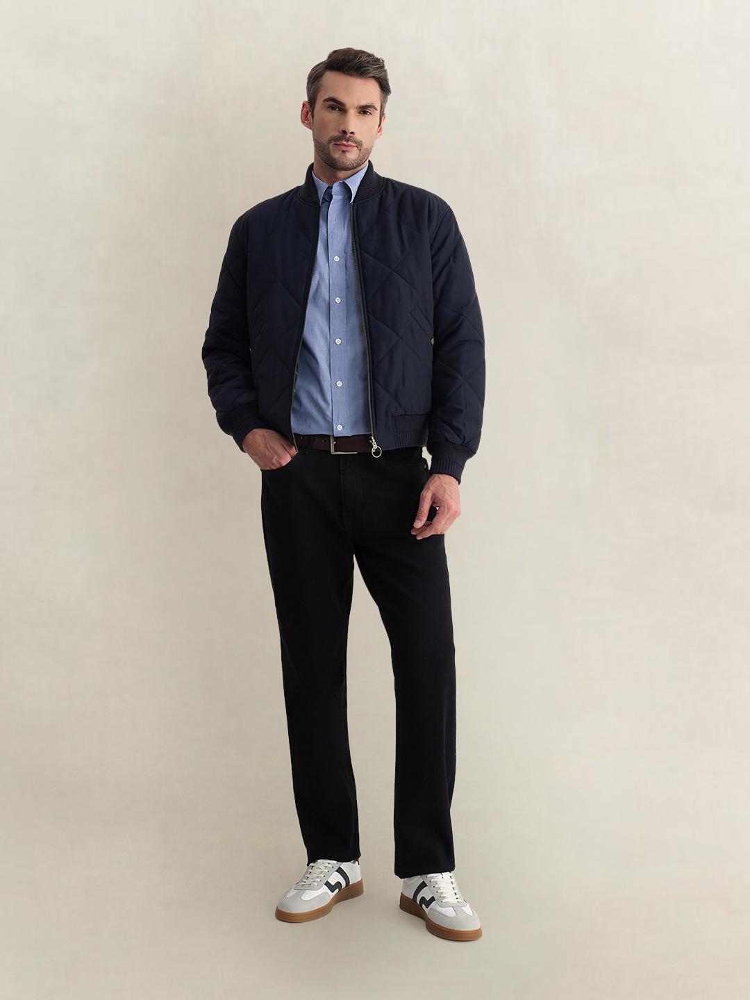 Gant Men Blue Regular Fit Solid Pure Cotton Shirt