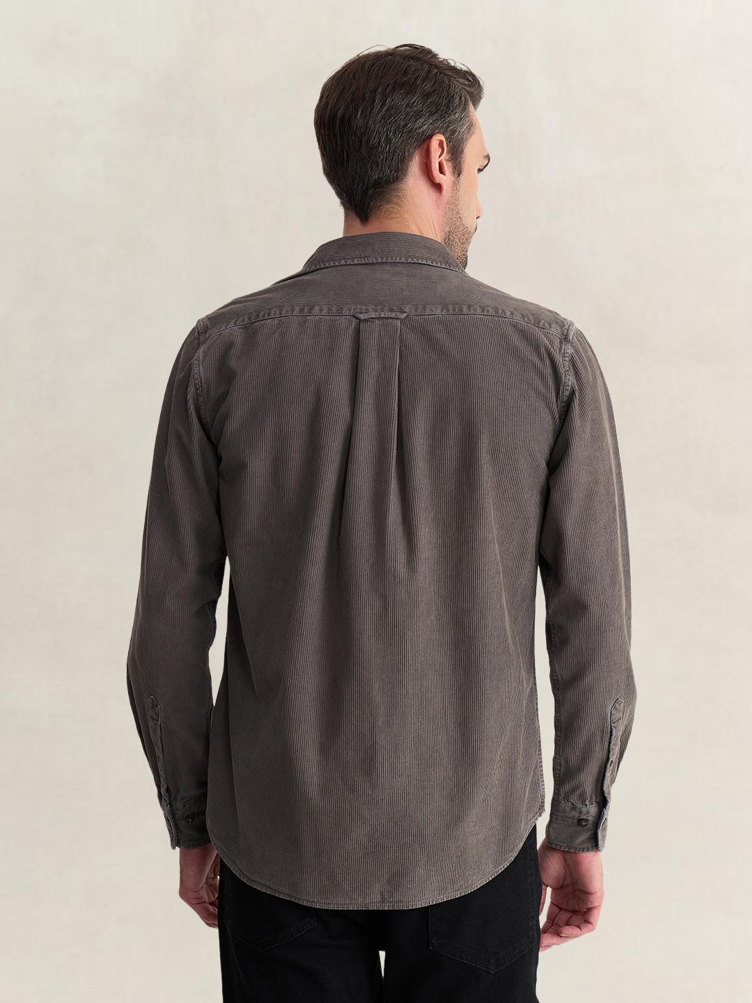 Gant Men Grey Regular Fit Solid Pure Cotton Shirt