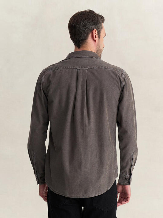 Gant Men Grey Regular Fit Solid Pure Cotton Shirt