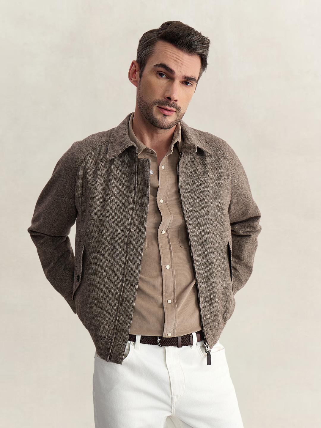 Gant Men Brown Regular Fit Solid Corduroy Shirt