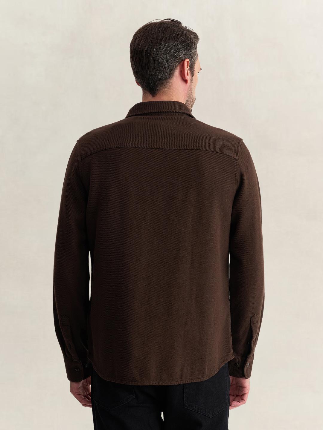 Gant Men Brown Regular Fit Solid Pure Cotton Shirt
