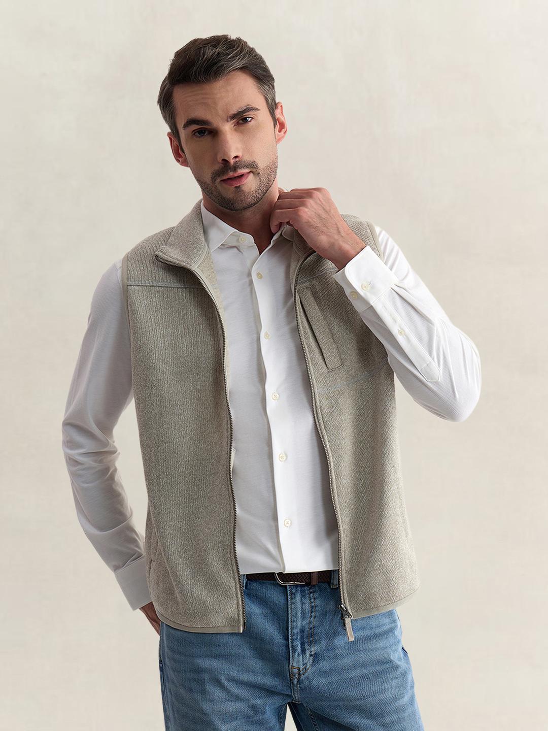 Gant Men White Slim Fit Solid Cotton Blend Shirt
