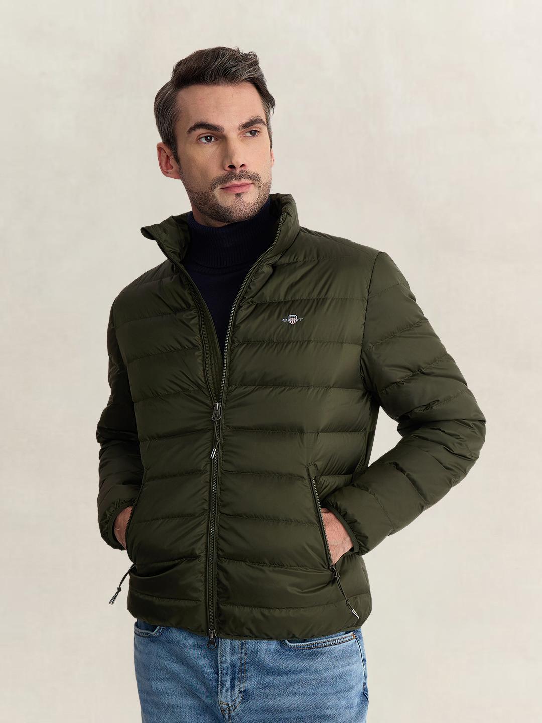 Gant Men Green Regular Fit Quilted Puffer Jacket