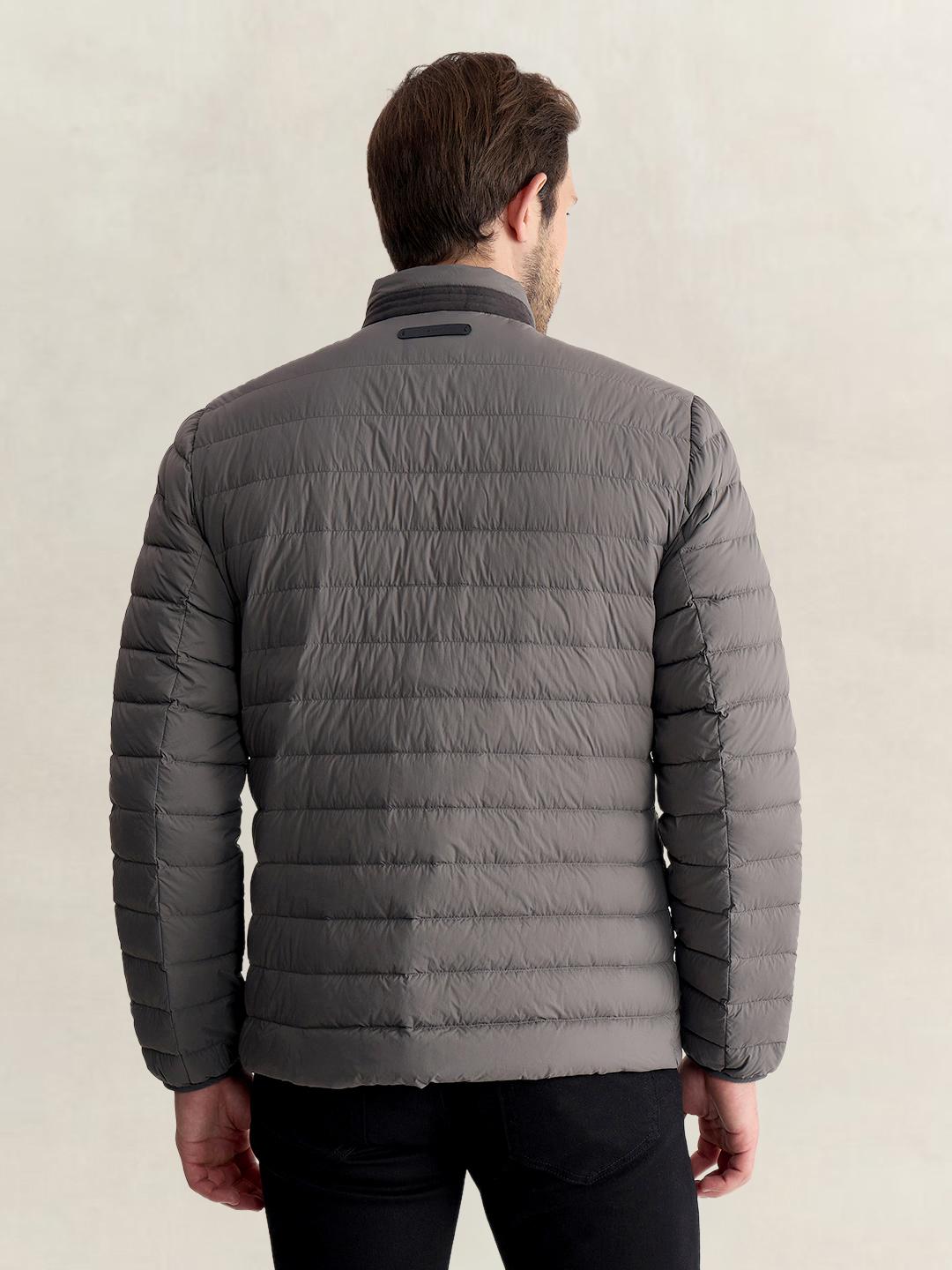 Gant Men Grey Regular Fit Quilted Puffer Jacket