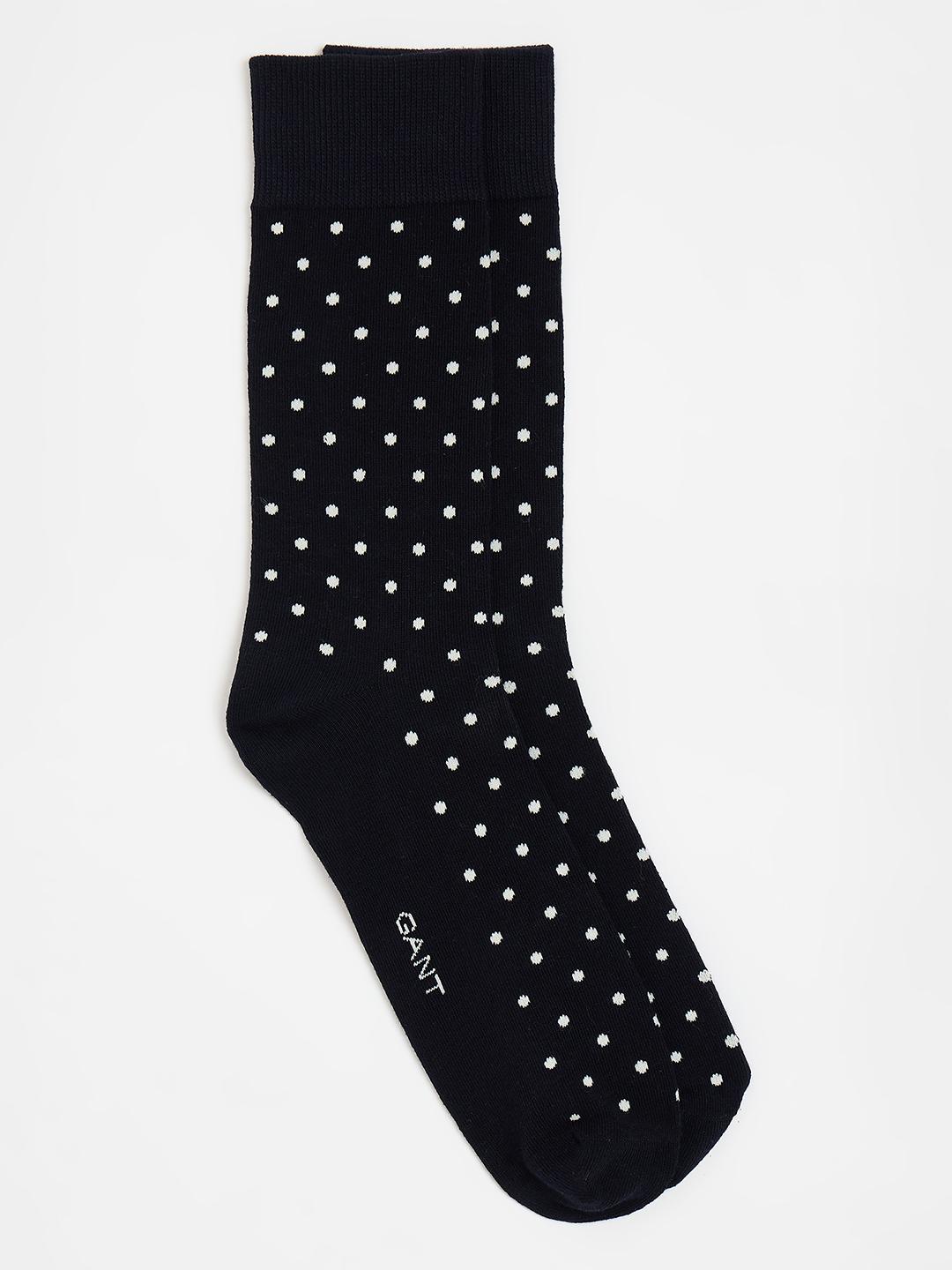 Gant Men Dark Blue Printed Regular Fit Socks - Pack Of 2