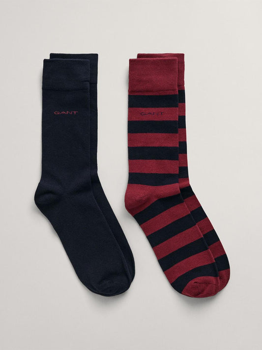 Gant Men Multi Striped Socks - Pack of 2