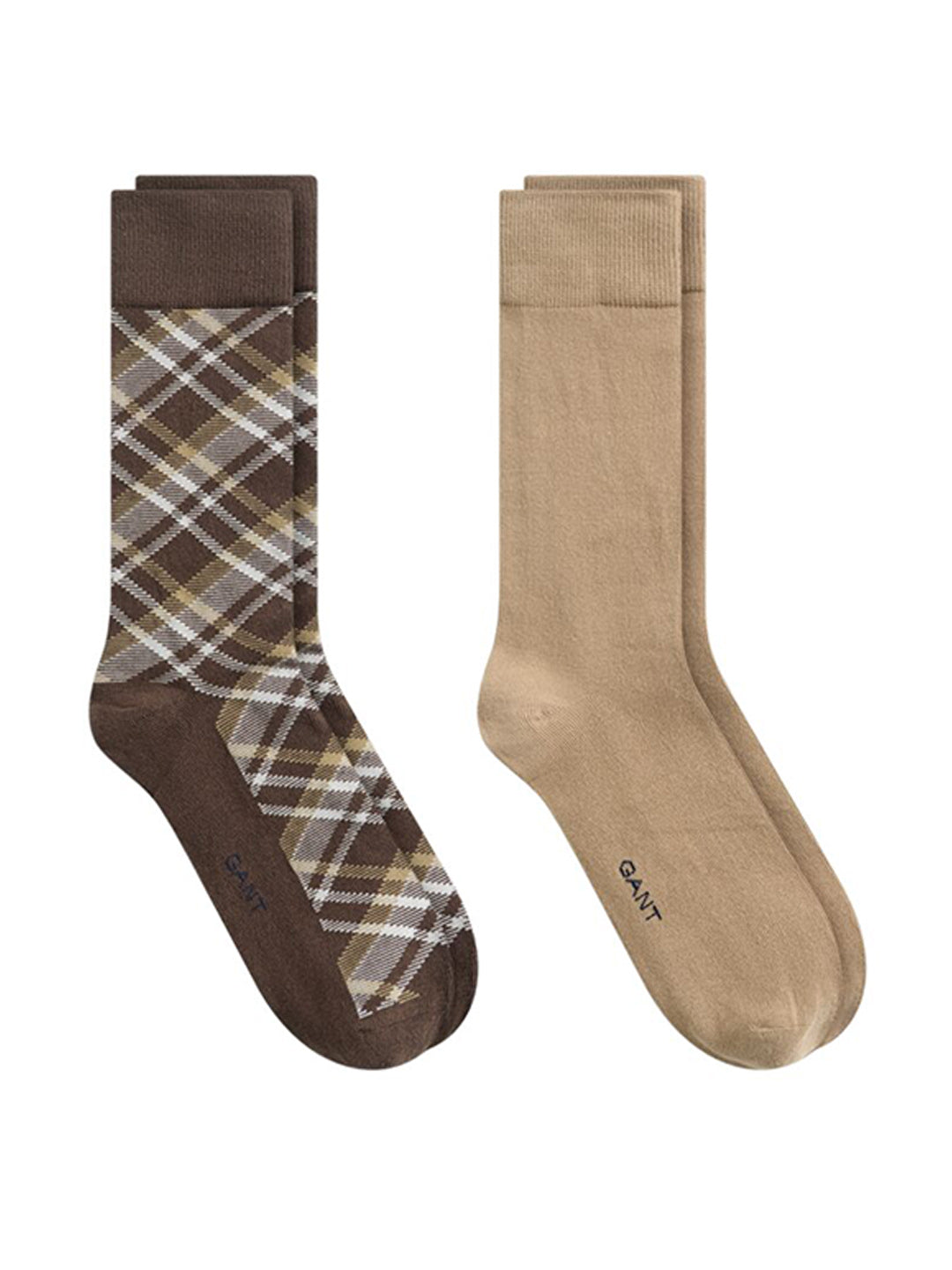 Gant Brown Checked Men Socks Pack of 4 (Gift Box)