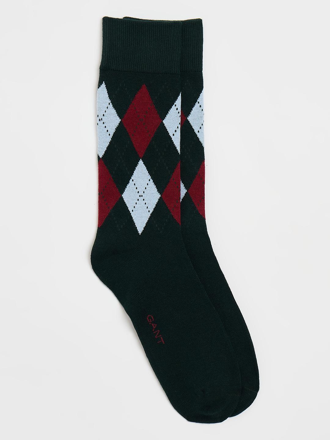 Gant Men Multicolour Argyle Regular Fit Socks - Pack Of 3